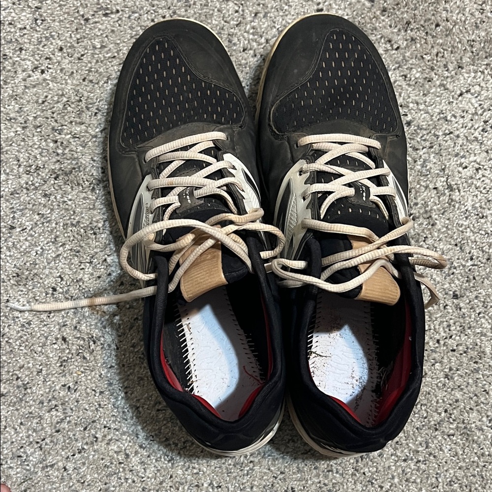 Men's Black and White Athletic Shoes
